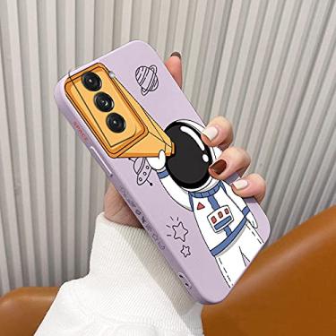 Imagem de Astronauta com capa de telescópio para Samsung Galaxy S21 S20 FE S10 S10e Note 20 ultra 10 9 Plus Pro Capa de telefone macio à prova de choque, Grass purple2, para S10E