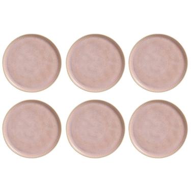 Imagem de Conjunto de Pratos Rasos 06 Peças Linhas Litchi Porto Brasil