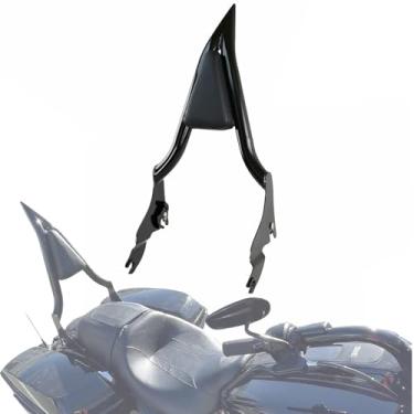 Imagem de TDZ Encosto de passageiro destacável Sissy Bar almofada traseira de 56 cm para Harley Touring Road King Ultra CVO Limited Street Glide Road Glide Electra Glide 2009-2024, preta