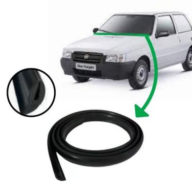 Imagem de Borracha Friso Acabamento Churrasqueira Parabrisa Uno Mille - SB