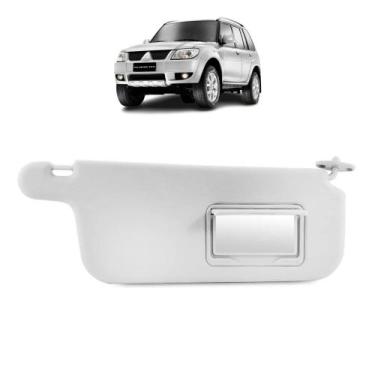 Imagem de Quebra Sol Cinza com Espelho Mitsubishi Pajero Tr4 2003 a 2014 Lado Di