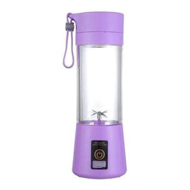 Imagem de Mini Liquidificador Portátil Recarregável 6 Lâminas Roxo - New Star