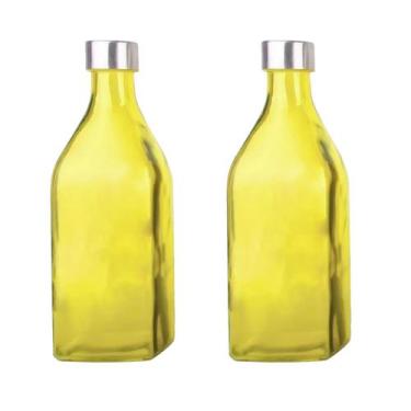 Imagem de 2un GARRAFA DE VIDRO C/ TAMPA SCOTCH ÁGUA SUCO AMARELO - Tuut