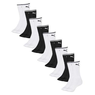 Imagem de Kit 9 Pares De Meias Cano Alto Masculina Adulto Com Solado Atoalhado -