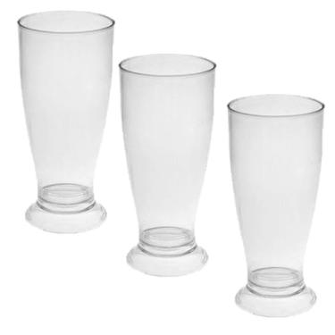 Imagem de Copos Mini Tulipa Acrílico Transparente 220ml Chopp Cerveja Refrigerantes Festas Comemorações Eventos Restaurantes (3)