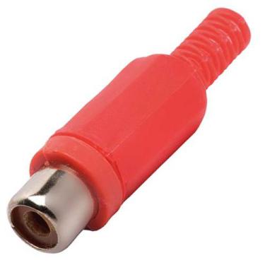 Imagem de Plug JACK RCA Plastico Niquel Vermelho - BITS