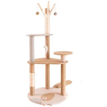 Imagem de Árvore de Gatos Arranhador Brinquedo Torre Cama Toca Grande 115cm - GE