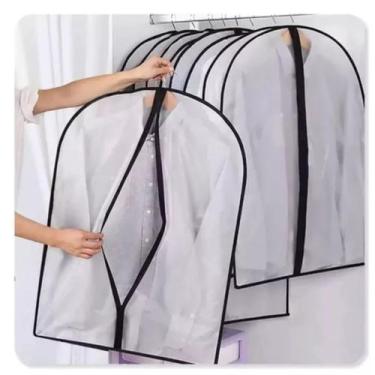 Imagem de 5 Capa para Roupas Protetora Terno Vestidos Roupa Com Zíper - Cosy