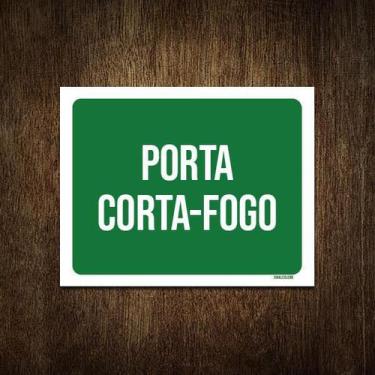 Imagem de Placa Sinalização Ambiente Porta Corta-Fogo 36X46 - Sinalizo