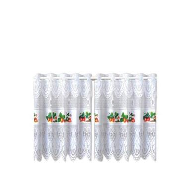 Imagem de Cortina Pia Bando Vitro Real Renda Cozinha 1,60X0,80X0,20 - Interlar