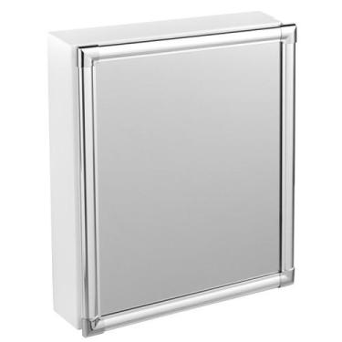 Imagem de Armário Plástico Branco com Perfil de Alumínio de Sobrepor 36 X 45 X 1