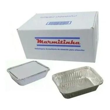Imagem de Mello Bandeja Alumínio Marmitinha M120 100un C/ Tampa 500ml - Mello De