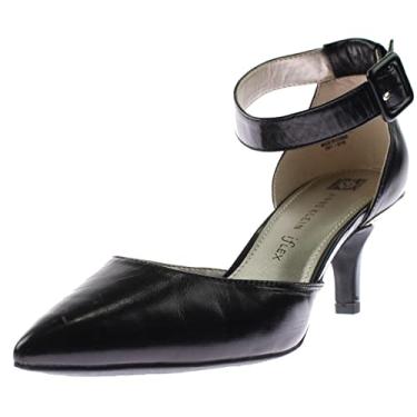 Imagem de Anne Klein Sapato feminino fabuloso, Couro preto, 35