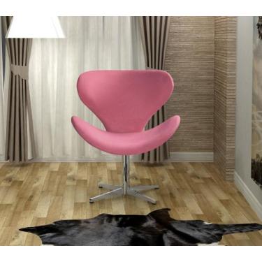 Imagem de Poltrona Isis Cadeira Giratória Pés de Metal Decoração, Sala, Escritór