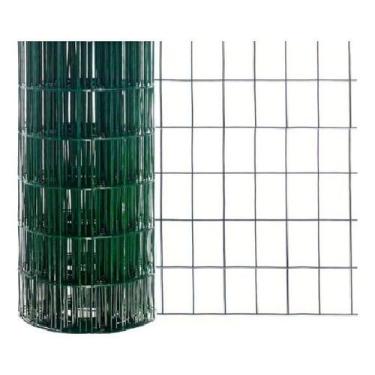 Imagem de Tela Soldada Jardim Cercamento Revestida Pvc 25m X 0,60m - Telas MM