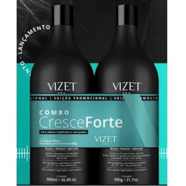 Imagem de Kit cresce forte shampoo e condicionador vizet 900ml