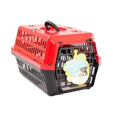 Imagem de Caixa de Transporte Alvorada New Vermelha para Cães e Gatos - Tamanho 