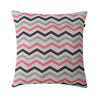 Imagem de Almofada Natural Chevron 40x40cm Rosa - FASTLAR