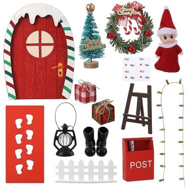 Imagem de Bencailor Christmas Doll House Decoration Miniatures Dollhouse Accessories Small Scene Model Light Mini Tree Gift Boxes Christmas Tree Snowman Decorations Party DIY (Exquisite Style)