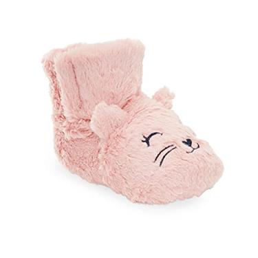 Imagem de Simple Joys by Carter's Pantufa unissex para bebês, Rosa, coelho, 3X-Small Infant