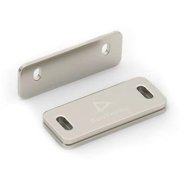 Imagem de DonYoung Trava magnética para porta, pacote com 8, trava magnética utilitária para armário com adesivo, ímãs de porta ultrafinos para gaveta armário de cozinha porta de armário, fecho de porta