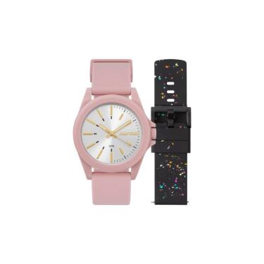 Imagem de Relógio Mormaii Feminino Ref: Mo2035lv/t8k Rosa Troca Pulseira