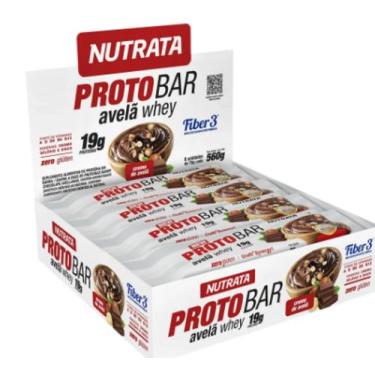 Imagem de Nutrata Proto Bar Whey 70g display com 8 barras - Creme de Avelã