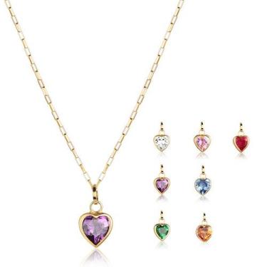 Imagem de Corrente Feminina Com Ponto de Luz Coração 6mm Ouro 18k - AGAPRIME JÓI