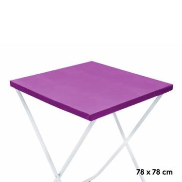 Imagem de Toalha Plástica Cobre Manchas Perolizada - 78 x 78 cm - Roxa - 10 unid