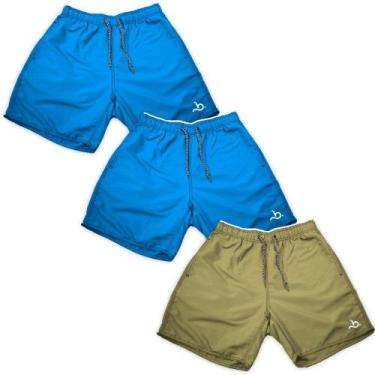 Imagem de Kit 3 Bermudas Masculinas Lisa Curta Básico Shorts Verão - Bueno Store