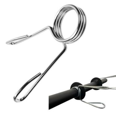 Imagem de Presilhas Zincada De 25,5mm 3 Voltas Reforçada Para Barra De Musculaçã