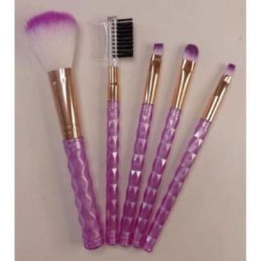 Imagem de Kit 5 Pincéis de Maquiagem Profissional para Sombra - Pinceís