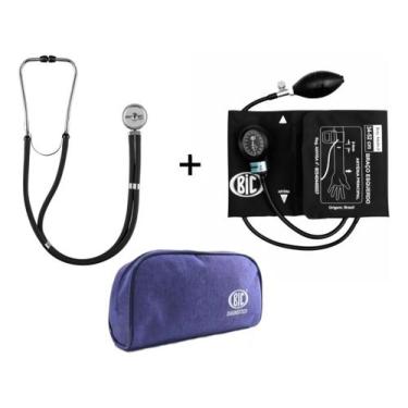 Imagem de Esfigmomanometro Bic Para Obeso Braçadeira 34x52cm + Esteto Rappaport 