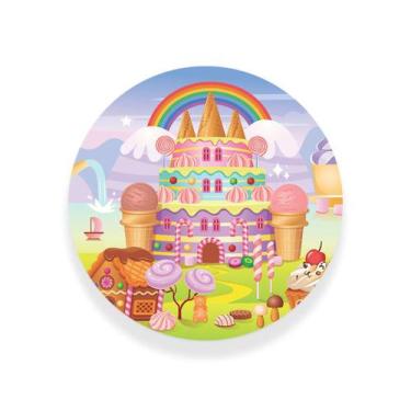 Imagem de Painel Decorativo Festa Infantil Casa de Doce 100% Poliéster - PRESENT