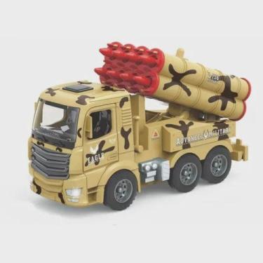 Imagem de Brinquedo Caminhão Exército Bate E Volta Com Luzes . - toys
