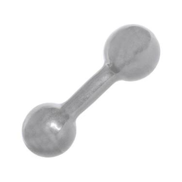 Imagem de Halter 3kg Emborrachado Acte Sports - S3, Cinza, 3 kg