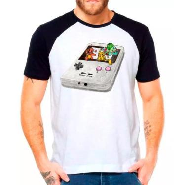 Imagem de Camiseta Masculina Raglan Branca Super Game Boy - DESIGN CAMISETAS, Pr