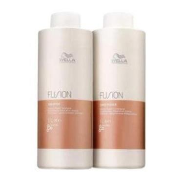 Imagem de Kit wella shampoo e condicionador fusion 1 Litro