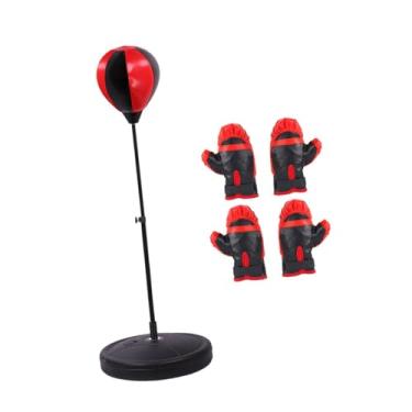 Imagem de Pegciuho Bola de reação de boxe saco de velocidade presentes ajustáveis ​​brinquedos autônomos com suporte para crianças para mma, exercício, meninos meninas, 109cm