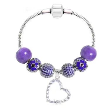 Imagem de Pulseira com pingente Pandora para o mês todo, melhores presentes de aniversário para mulheres e meninas, joias DIY, 8 inch, Cristal, Zircônia cúbica