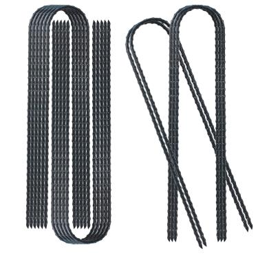 Imagem de Estacas de vento para trampolins, pacote com 24, 30,5 cm para serviço pesado em forma de U, âncoras de chão de aço galvanizado, âncoras de trampolim de segurança para decoração de jardim, barracas de