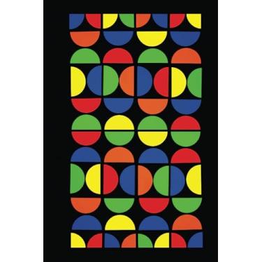 Imagem de HALF CIRCLE Notebook: LINED paper, 120 page 6”x9” wide/legal ruled composition pad with POP ART cover for school, college, English, science, travel ... like to stay between the lines: Structured