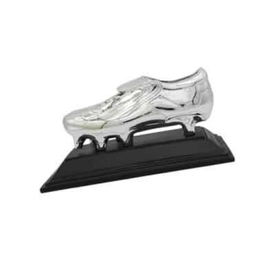 Imagem de Troféu de futebol de chuteira de Escultura Fãs Presentes Ornamento de mesa Troféu de resina Troféu de futebol para armário de entrada Decoração, Prata