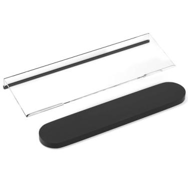 Imagem de Richboom Suporte ergonômico para teclado de computador – Suporte inclinável para teclado de PC para digitação fácil, suporte de bandeja de teclado de acrílico para mesa de escritório, casa, escola,