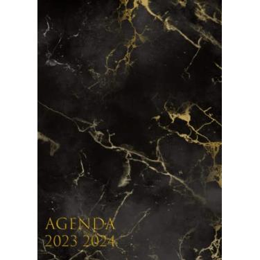 Imagem de AGENDA 2023 2024: dia por pagina, xxl 12 meses, de abril de 2023 a marzo de 2024, Planificadora diaria y mensual, mármol oro negro