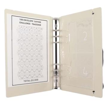 Imagem de Fichário de Desafio de Economia Com 100 Envelopes, Fichário de Orçamento Transparente Com 25 Folhas para Gerenciamento de Dinheiro, Ensina Crianças sobre Finanças (Roxo)