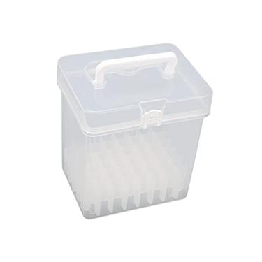 Imagem de Caixa de armazenamento de canetas marcadoras transparentes vazias com grades Craft Accs Organizador para escrivaninha em casa, 48 grades
