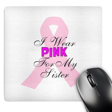 Imagem de 3dRose Fita rosa com as palavras I Wear Pink For My Sister - Mouse pad, 20 x 20 cm (mp_211122_1)