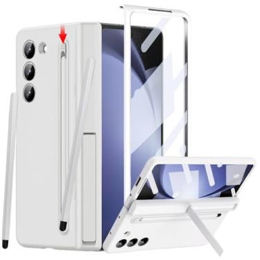 Imagem de YQODSZ Capa para Samsung Galaxy Z Fold 6 com suporte para caneta S e caneta stylus preta, Z Fold 6 capa protetora de dobradiça com suporte protetor de tela de proteção de corpo inteiro para Z Fold 6