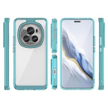 Imagem de HTXWXJC Capa para Honor Magic6 Pro, capa BVL-AN16, capa rígida de policarbonato transparente à prova de choque capa fina para celular Honor Magic6 Pro azul transparente